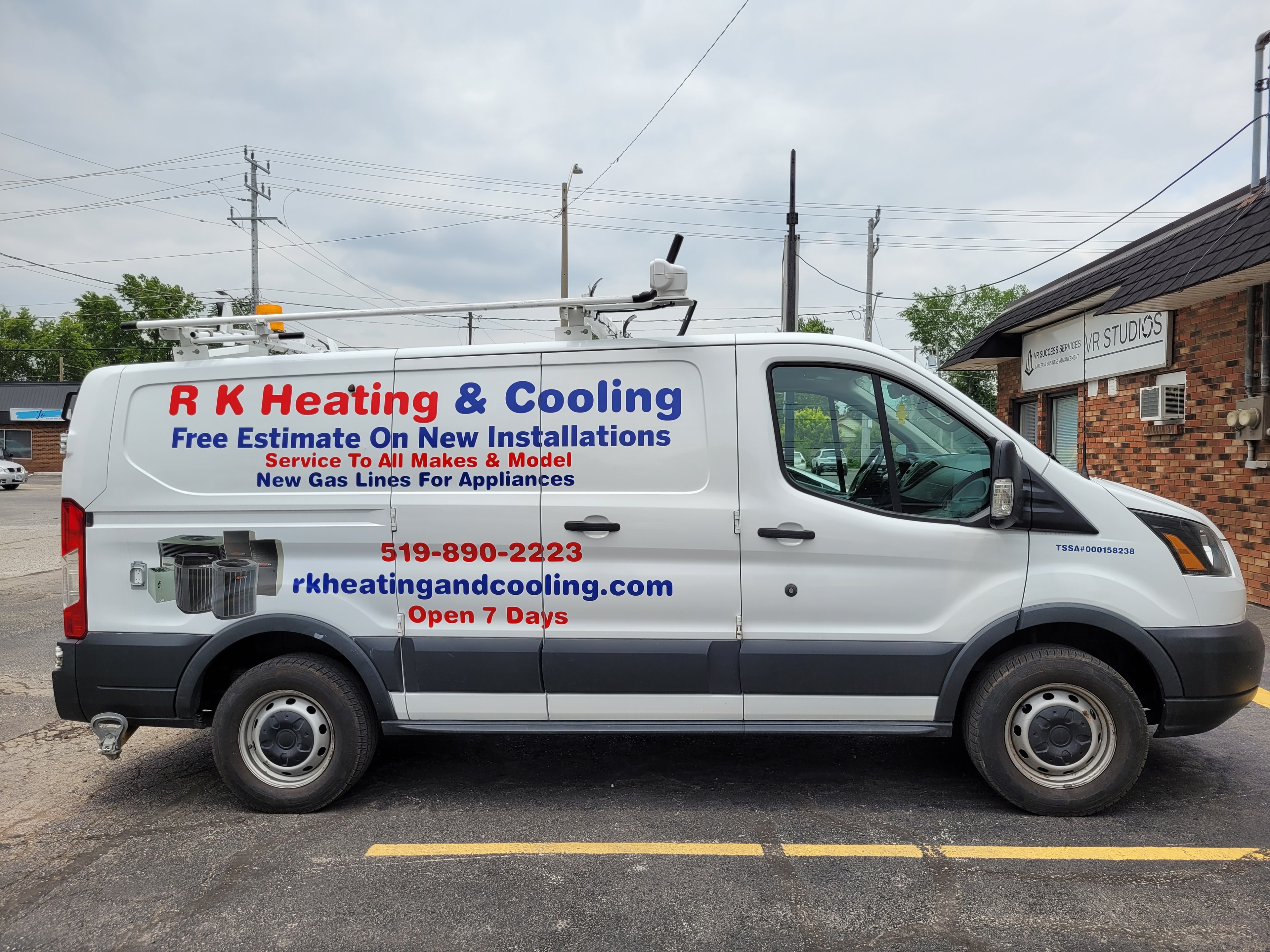 RK Heating Cooling service van lettering