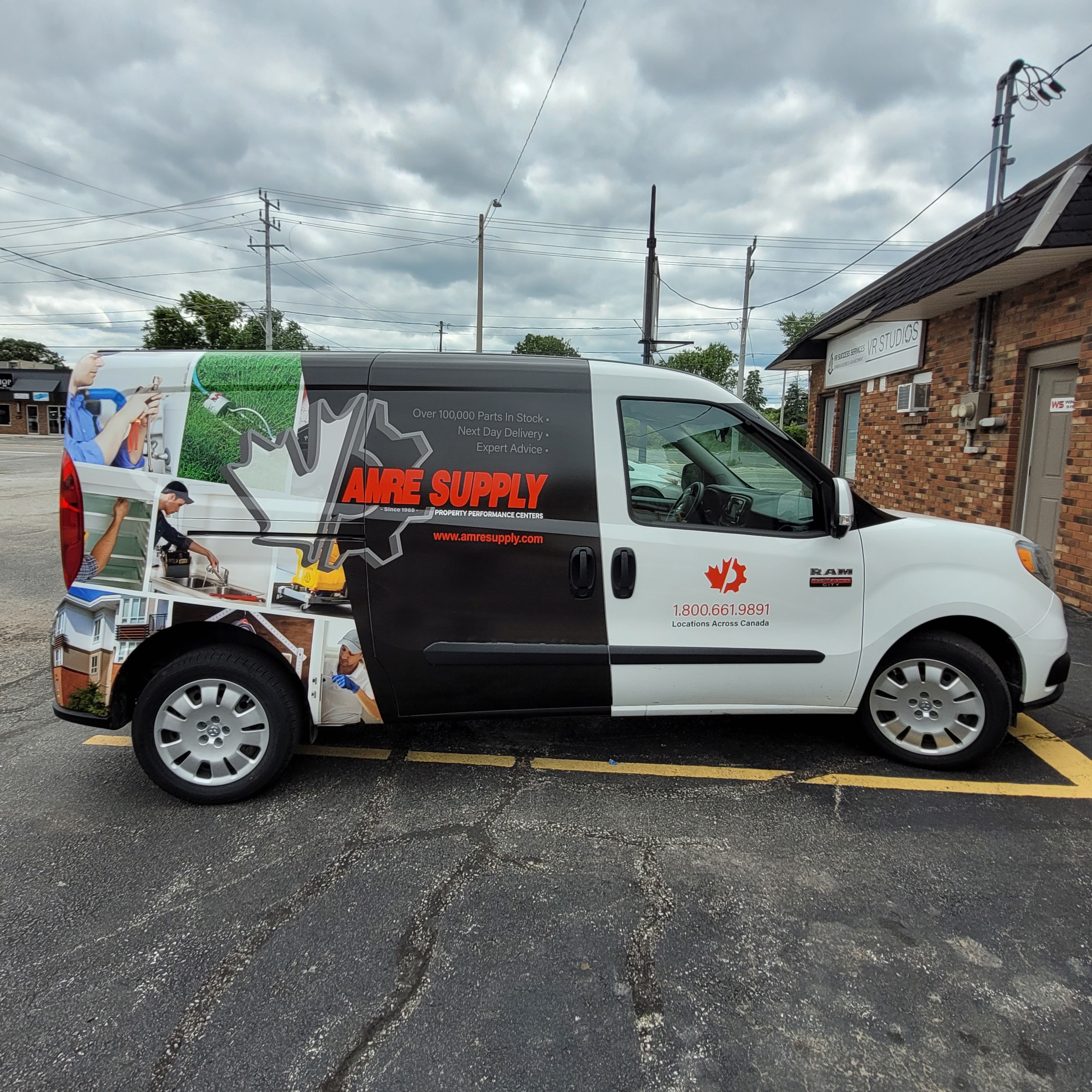 AMRE Supply branded delivery van