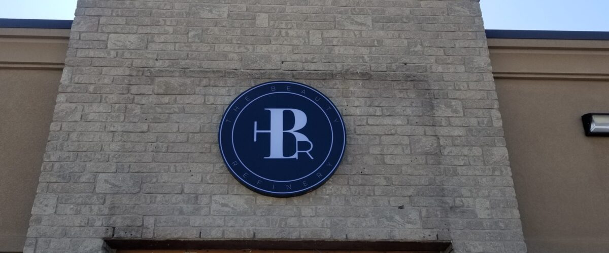 HBR circular building sign